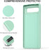 Amzpas Silicone Phone Case for Google Pixel 6, Soft Protective Anti-Scratch Shockproof Cover for Women Men, Cyan