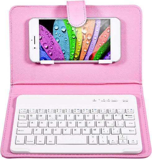 VBESTLIFE Universal Bluetooth Keyboard Sleeve with Stand, Compatible with 4.5''-6.8'' Cellphones for Android, iOS,