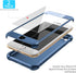 ORETECH iPhone 7/8 Case with 2 Pack HD Screen Protector, 360° Full-Body Silicone Soft TPU Protective Cover, Blue
