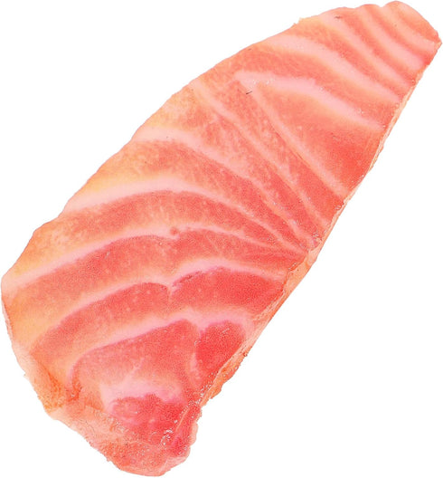 KOMBIUDA Simulated Salmon Slice Fake Food Model Lifelike Salmon Prop for Kitchen
