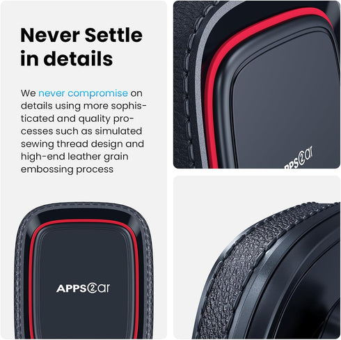 APPS2Car Magnetic Phone Mount for Car - Dashboard & Windshield Holder with Telescopic Arm, 6 Strong Magnets