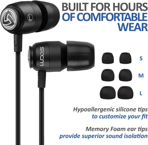 LUDOS Clamor 2 PRO USB C Headphones: Magnetic earbuds for iPhone 15 Pro Max, Samsung Galaxy S23 Ultra, iPad. 5-Year