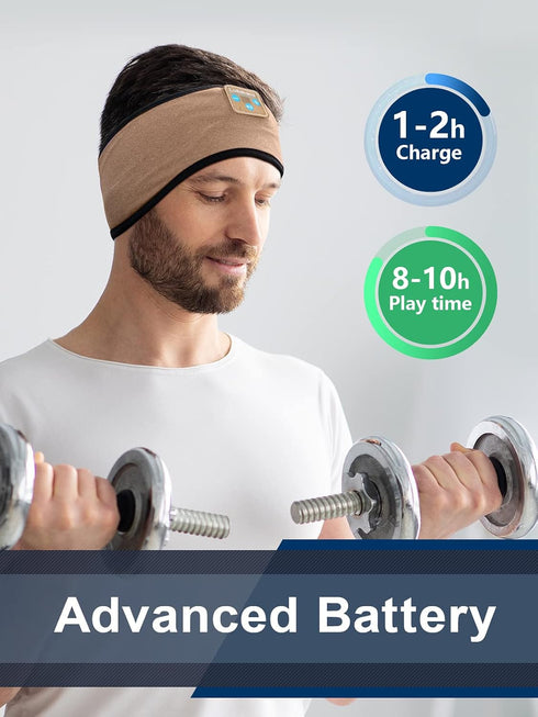 Sleep Headphones Bluetooth Headband, Wireless Music Sleeping Mask Earphones for Side Sleepers, Tech Gadgets