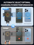 Wireless Car Charger, MOKPR 15W Fast Charging Auto-Clamping Phone Mount, Compatible with iPhone 15/14/13/12/11/X/8