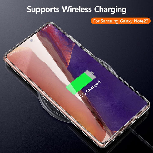 Rayboen Crystal Clear Case for Samsung Galaxy Note 20, Shockproof Protective Slim Fit Cover with Transparent Hard Back