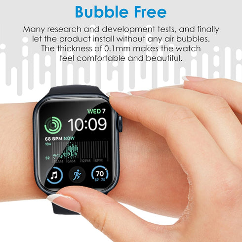 UniqueMe 6 Pack TPU Screen Protector for Apple Watch 44mm SE Series 6/5/4, Anti-Scratch Soft HD Clear Film