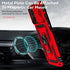 SunStory iPhone 12/iPhone 12 Pro Case with HD Screen Protector, Slide Camera Cover & Rotated Ring Kickstand, Red