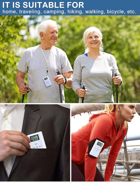 ZHIWHIS Mini Portable FM Radio, Stereo LCD Digital Display Tuning Pocket Walkmen with Earphone, AAA Battery Operated