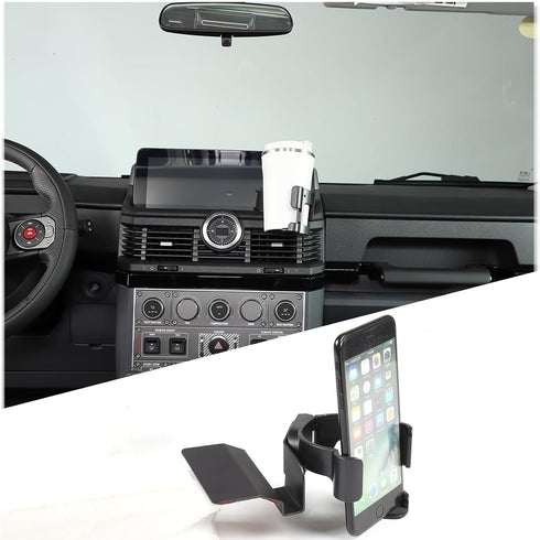 Car Multi-Function Drink Cup Phone Holder, 2 in 1 Bracket Organizer for Ineos Grenadier 2020-2024