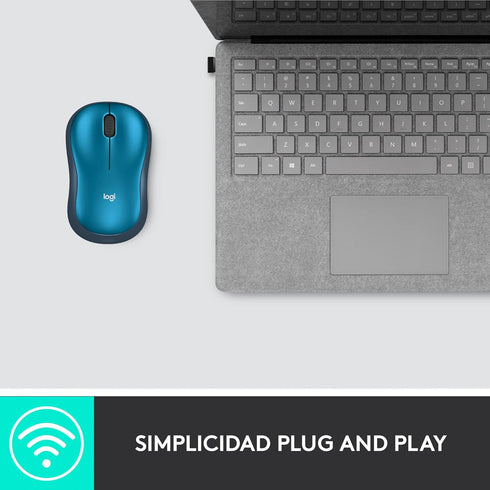 Logitech M185 Wireless Mouse, 2.4GHz with USB Mini Receiver, 12-Month Battery Life, 1000 DPI Optical Tracking,