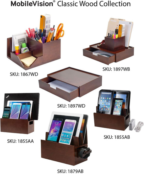 MobileVision Compatible Apple Watch Stand Adapter for Wood Charging Stations and Multi-Device Organizers