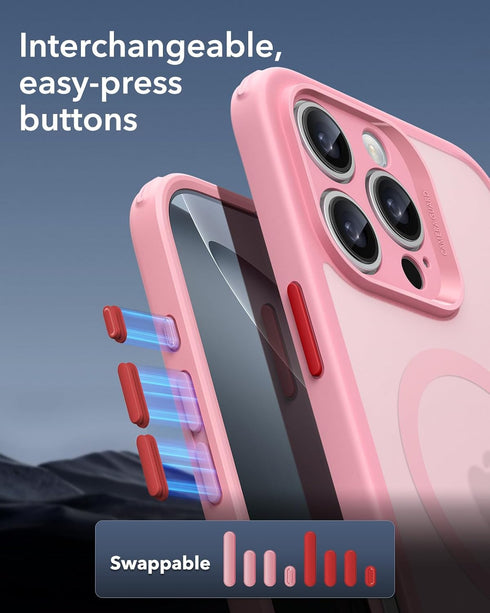 ESR 16 (4 1) Set, for iPhone Pro Max Case in Translucent Matte Case with Screen Protector, Compatible with MagSafe