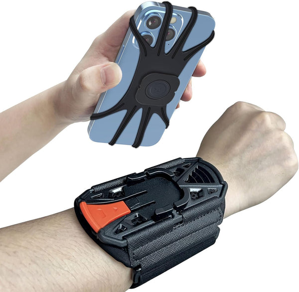 Wristband Phone Holder - 2024 Upgraded Version - 360° Rotation & Detachable for iPhone 15/14/13/12/Pro/Pro Max, Fits