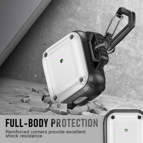Maxjoy AirPods 2nd Generation Case with Cleaner Kit, Magnetic, Drop-Proof, Wear-Resistant, White Cover for Men and Women