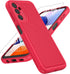 FNTCASE Dual Layer Heavy Duty Case for Samsung Galaxy A14 5G, Shockproof Rugged with Non-Slip Textured Back (Red)