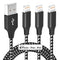 Apple MFi Certified iPhone Charger Fast Charging Cord 10 FT - 3 Pack, Nylon Braided, Compatible with iPhone 13, 12, 11