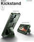 Dexnor Case for Samsung Galaxy S22, Built-in Screen Protector and Kickstand, Heavy Duty Military Grade - Army Green