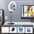 Wowcati 10" Desk Ring Light with Magnetic Phone Stand for Zoom Meetings, Ring Lights for Video Recording, Laptop Light
