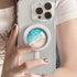 WUYULB Magnetic Type Clear Crystal Glitter Collapsible Expanding Moblile Cell Phone Grip Stand Holder for Smartphones