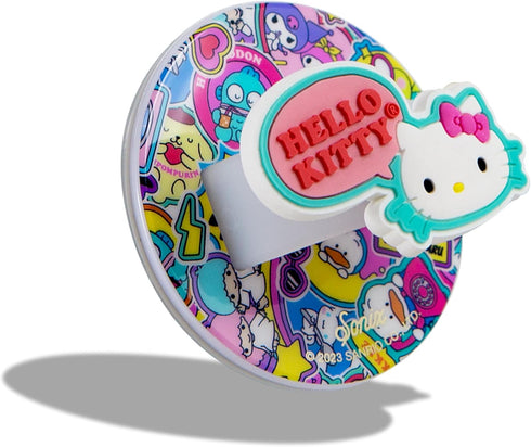 Sonix Magnetic Phone Grip, Removable Silicone Ring Loop Holder - Compatible with MagSafe | Hello Kitty Stickers