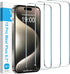 YMHML 3 Pack Screen Protector for iPhone 15 Pro Max/Plus, Military Grade HD Clear Tempered Glass, 6.7 Inch Accessories.