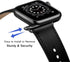 OUHENG Compatible with Apple Watch Band, Genuine Leather Strap for iWatch Ultra 2/1, 49mm/46mm/45mm/44mm/42mm, Black