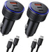 USB C Car Charger, 90W 3-Port Fast Charger, Car Adapter for iPhone 15/15 Plus/15 Pro/15 Pro Max, Galaxy S23, MacBook
