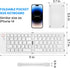 Mini Foldable Bluetooth Keyboard, Portable Wireless Full Size Keyboard (Sync Up to 3 Devices), Ultra-Slim Travel