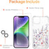 GVIEWIN Floral iPhone 14 Plus Case, 6.7" Slim Clear Shockproof Cover with Screen & Camera Lens Protectors (Floratopia)