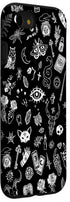 iPhone SE (2020) / 7 / 8 Witchy Gothic Black Case, Spiritual Magic Wicca Mystic Witchcraft Design