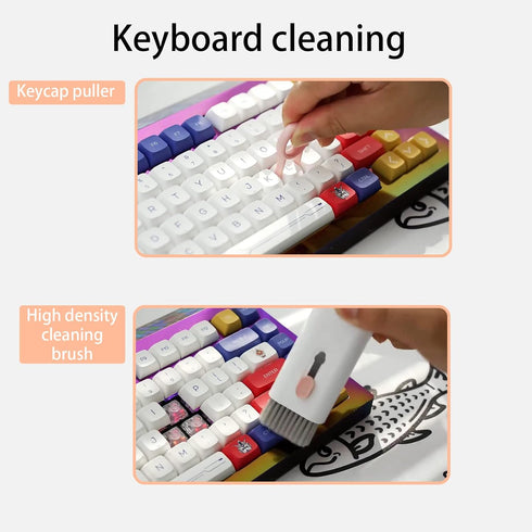 7 in 1 Electronic Cleaner Kit, Keyboard Cleaning Kit for Airpods Pro, Laptop, Phone, Computer, Screen (Pink)