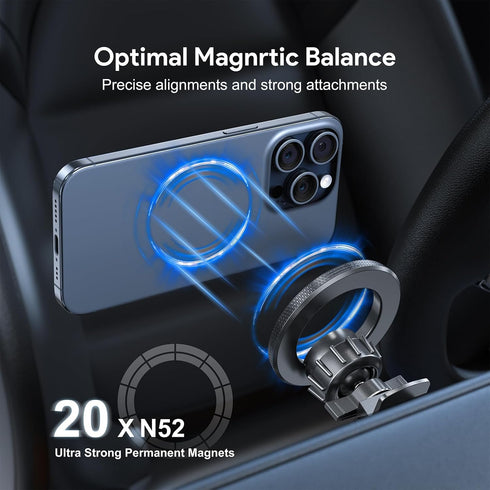 Esoulk 12-17/Pro/Max Magnetic Car Mount Charger for MagSafe, Air Vent Car Phone Mount Holder Hands Free Car Cell Phone
