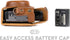 MegaGear MG1260 Ever Ready Leather Camera Case for Panasonic Lumix DC-ZS80, DC-ZS70, DC-TZ95, DC-TZ90 - Light Brown