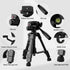 Kalofaye 25" 3 Mini Tripod for Camera & Phone, Aluminum Alloy Portable Tabletop Tripod with Way Pan Tilt Head, Handle