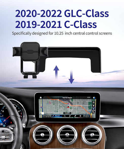 Masergogo 2020-2022 2019-2021, 10.25" 360 Car Phone Holder for Mercedes-Benz GLC-Class / C-Class Screen Fixed Clip