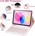 iPad 10th Generation Case with Keyboard, Detachable Bluetooth Keyboard Case with Pencil Holder, Pink
