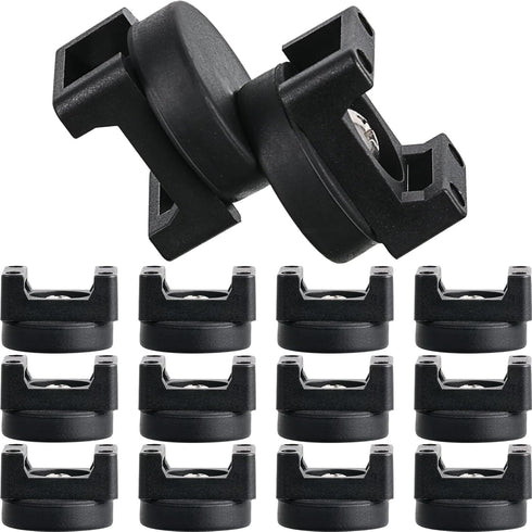 Yookeer 12 Pcs Magnetic Zip Tie Mount Base Black Magnetic Cable Clips