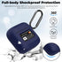 Case Cover for JBL Tour Pro 2, Dark Blue Silicone Protective Shockproof Earbuds Case with Keychain, 2023 Compatible