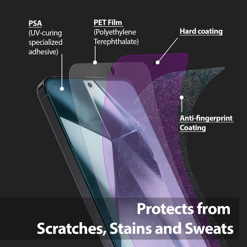 DOME GLASS Whitestone UV GEN Film Screen Protector for Galaxy S24 Plus, Bubble Free, Dust Free Kit, 2 Pack