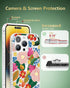 iPhone 15 Pro Max Case with Camellia Blossom Floral Design, Cute Clear Flower Cover for Women, Slim Shockproof Bumper