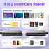 Diliichar 7 2 Duo/M2/IC/PIV, in SIM Card Reader for Military CAC, SIM, SD/TF/MS Pro USB C/A Smart Card Reader