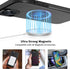 Premium Leather Magnetic Case for iPhone 14 Plus - Shockproof TPU Hybrid, Compatible with MagSafe (Black)