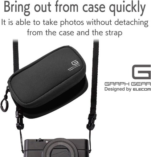 ELECOM DGB-062BUD Blue Neoprene Digital Camera Case, M Size