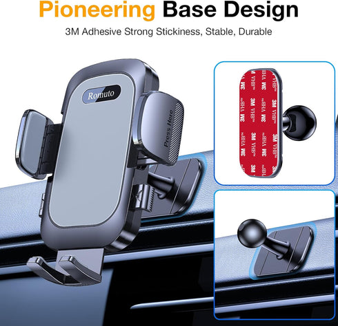 Romuto Car Phone Holder MountStrongest Suction Phone Mount for Car Cell Phone Holders for Your Car Accessories
