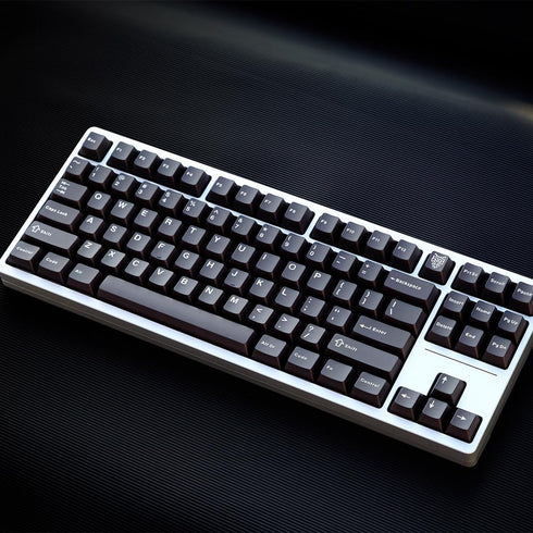 114 Keys PBT Doubleshot WOB Keycaps Cherry Profile Black Keycap Set for 61/64/87 Cherry MX Switches Mechanical Keyboard