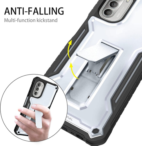 DUOPAL Military Grade Protection Case for Motorola Moto G 2022 (NOT Stylus) with Tempered Glass HD Screen Protector &