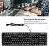 MC-689 USB Wired Computer Keyboard, Arabic Keyboard/English PC Keyboard, Ergonomic Mechanical Keyboard for Office,