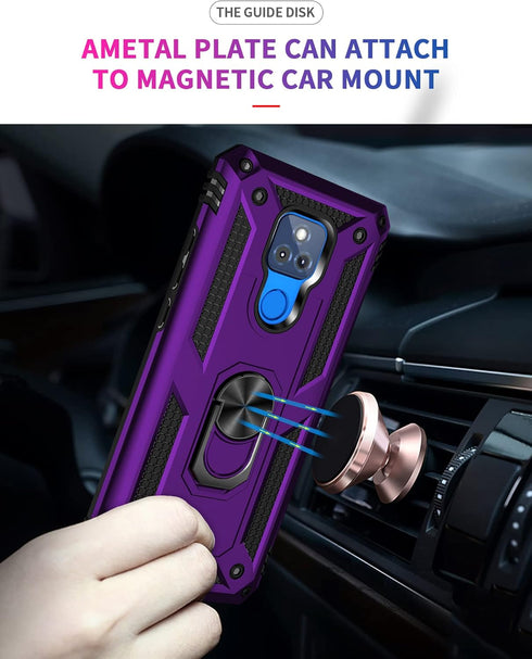 Compatible with Moto G Play Case, Purple Military Grade Hybrid Hard PC Soft TPU Shockproof with HD Screen Protector
