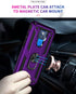 Compatible with Moto G Play Case, Purple Military Grade Hybrid Hard PC Soft TPU Shockproof with HD Screen Protector