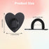 12PCS Heart Phone Ring Holder, Self-adhesive Cell Phone Hook for Tablet DIY Accessories, Black